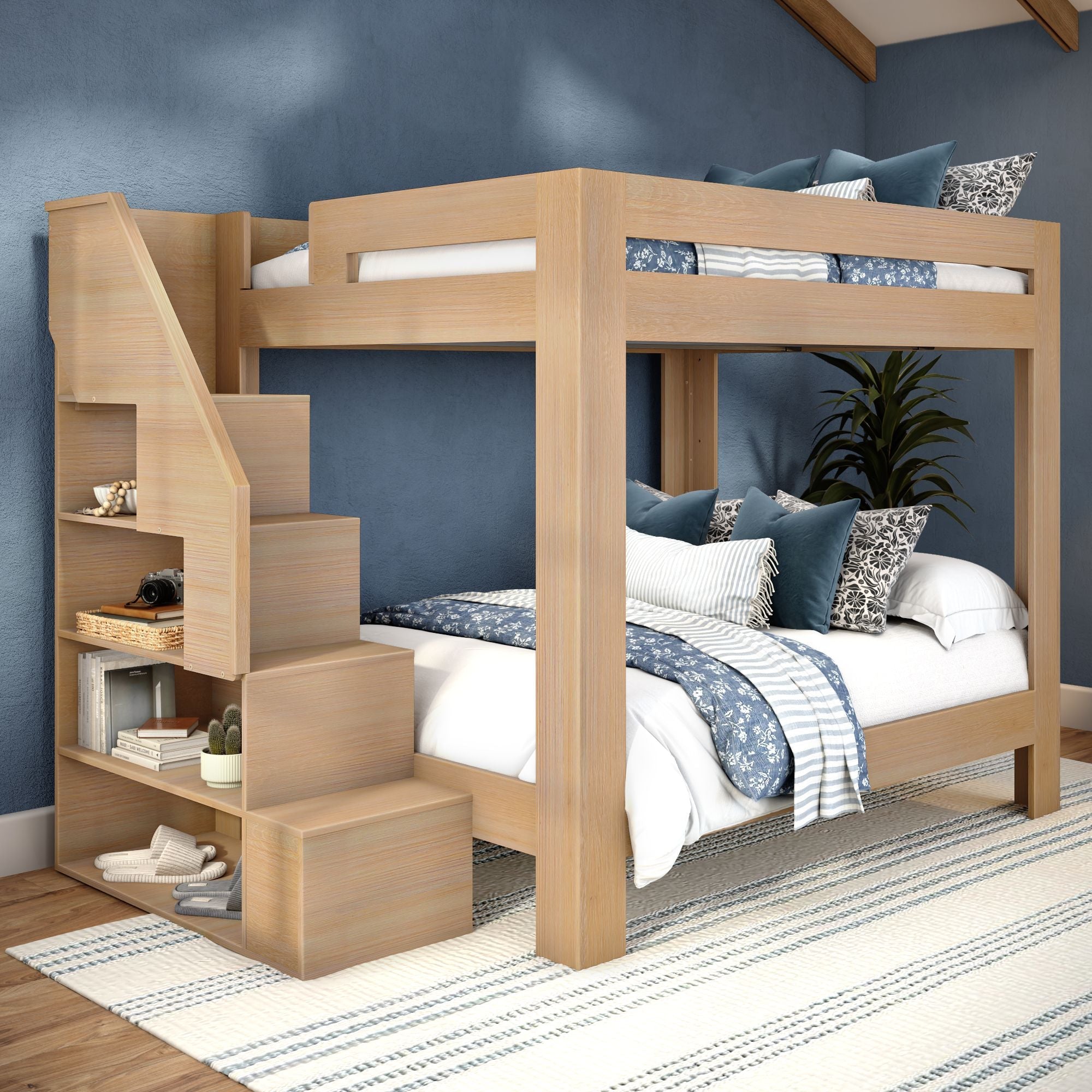 Maxwood Pacific Queen Bunk Bed with Stairs