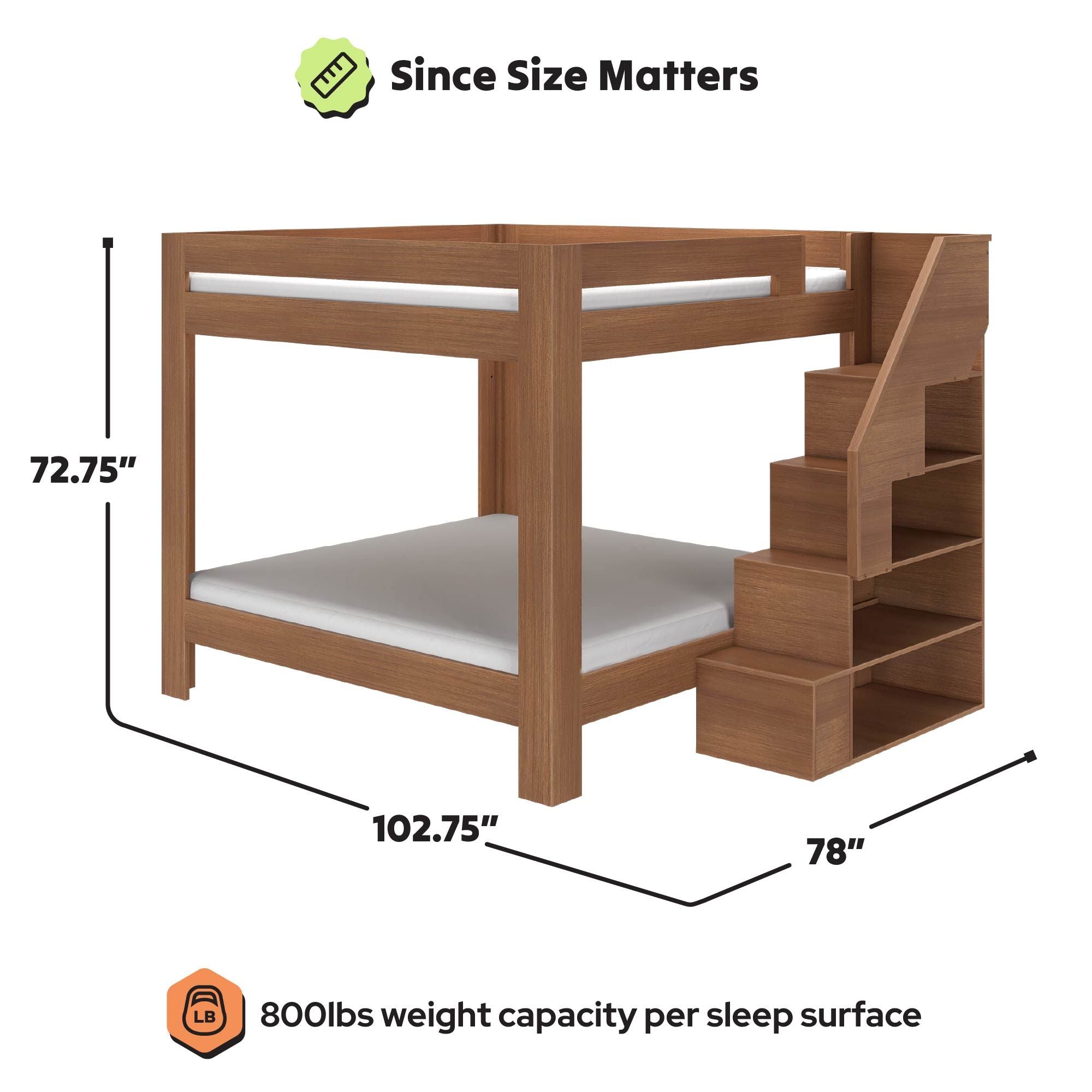 Maxwood Pacific King Bunk Bed with Stairs