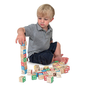 Melissa & Doug Wooden ABC-123 Blocks
