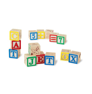 Melissa & Doug Wooden ABC-123 Blocks