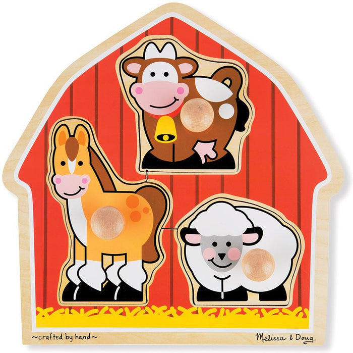 Melissa & Doug Jumbo Knob Puzzle Barnyard Animals