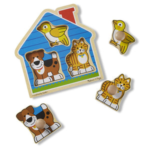 Melissa & Doug Jumbo Knob Puzzle House Pets
