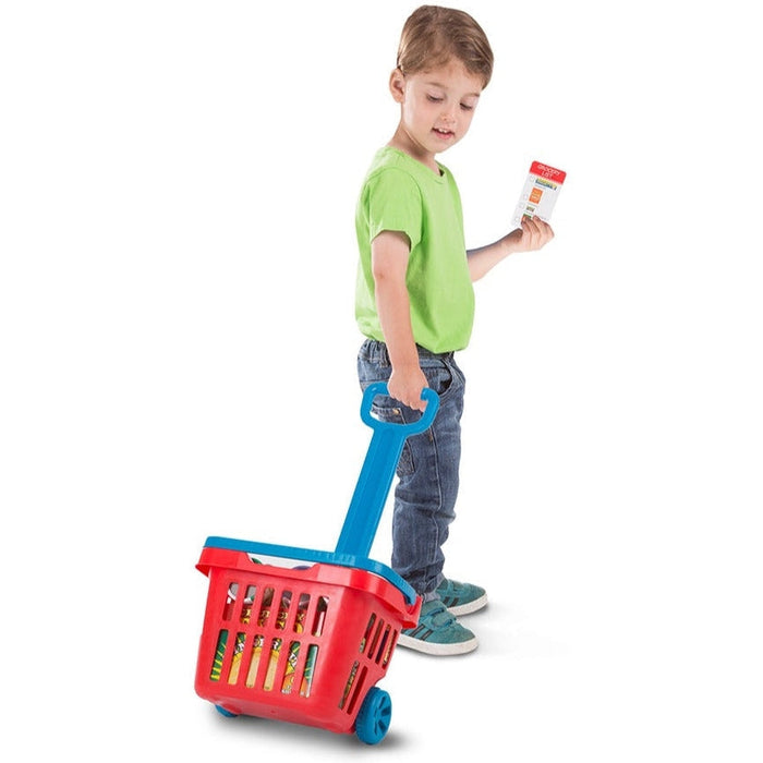 Melissa & Doug Fill & Roll Grocery Basket Play Set
