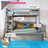 M3 Kid's L-Shaped Twin Over Full-Size Bunk Bed with Bookcase + Desk