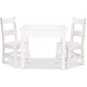 Melissa & Doug White Table & Chairs Set