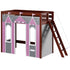 Maxtrix Twin High Loft Bed with Angled Ladder + Playhouse Panels