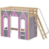 Maxtrix Twin High Loft Bed with Angled Ladder + Playhouse Panels