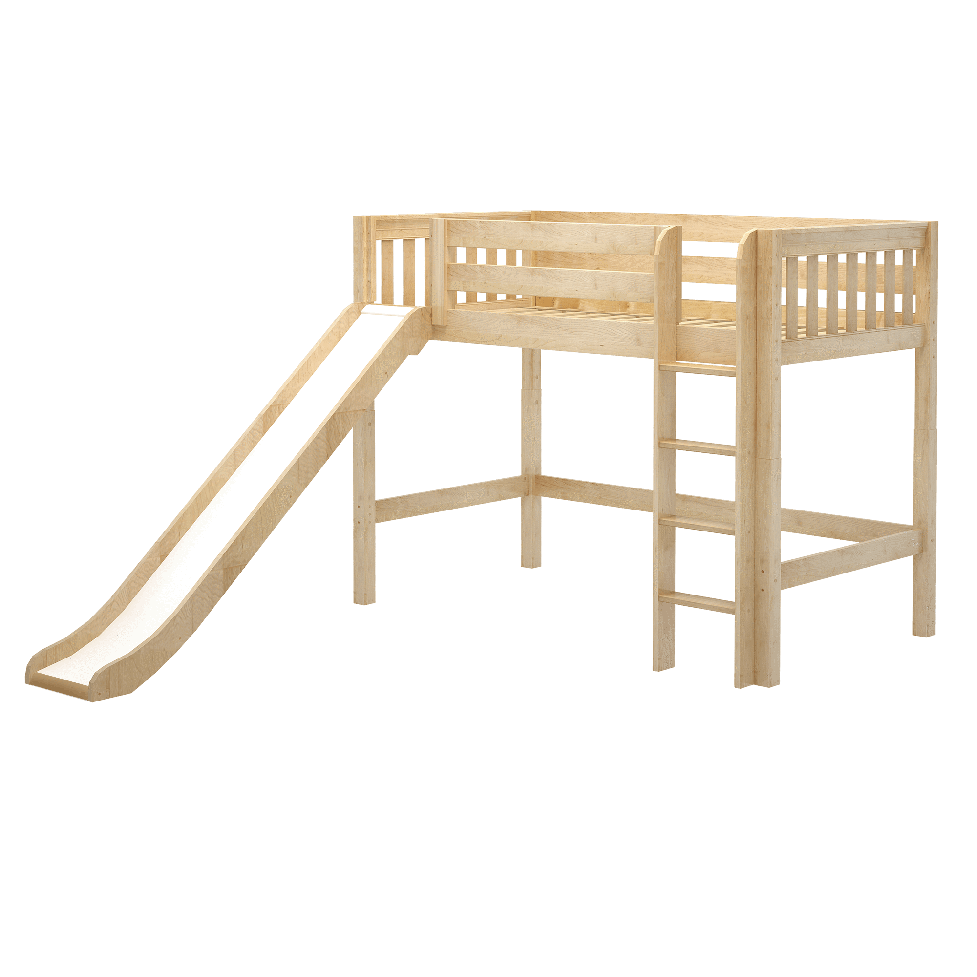 Maxtrix Twin Mid Loft Bed with Slide