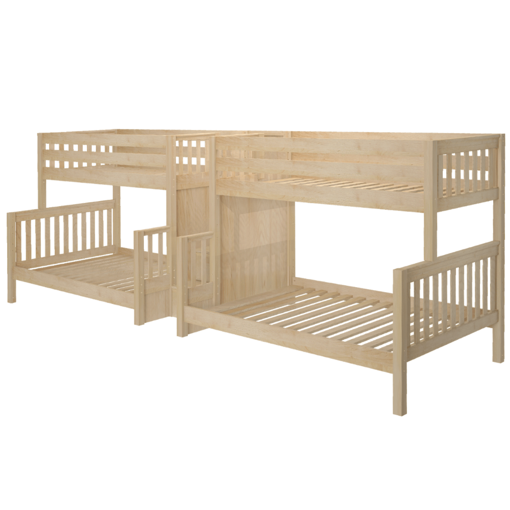 Maxtrix Twin XL over Full XL Quadruple Bunk Bed with Stairs