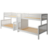 Maxtrix Twin over Full Quadruple Bunk Bed with Stairs