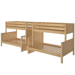 Maxtrix Twin over Full Quadruple Bunk Bed with Stairs