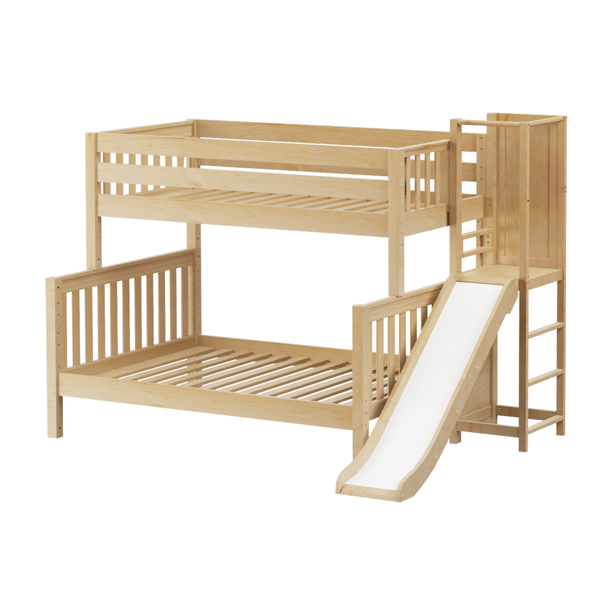 Maxtrix Medium Twin over Full Bunk Bed with Slide Platform