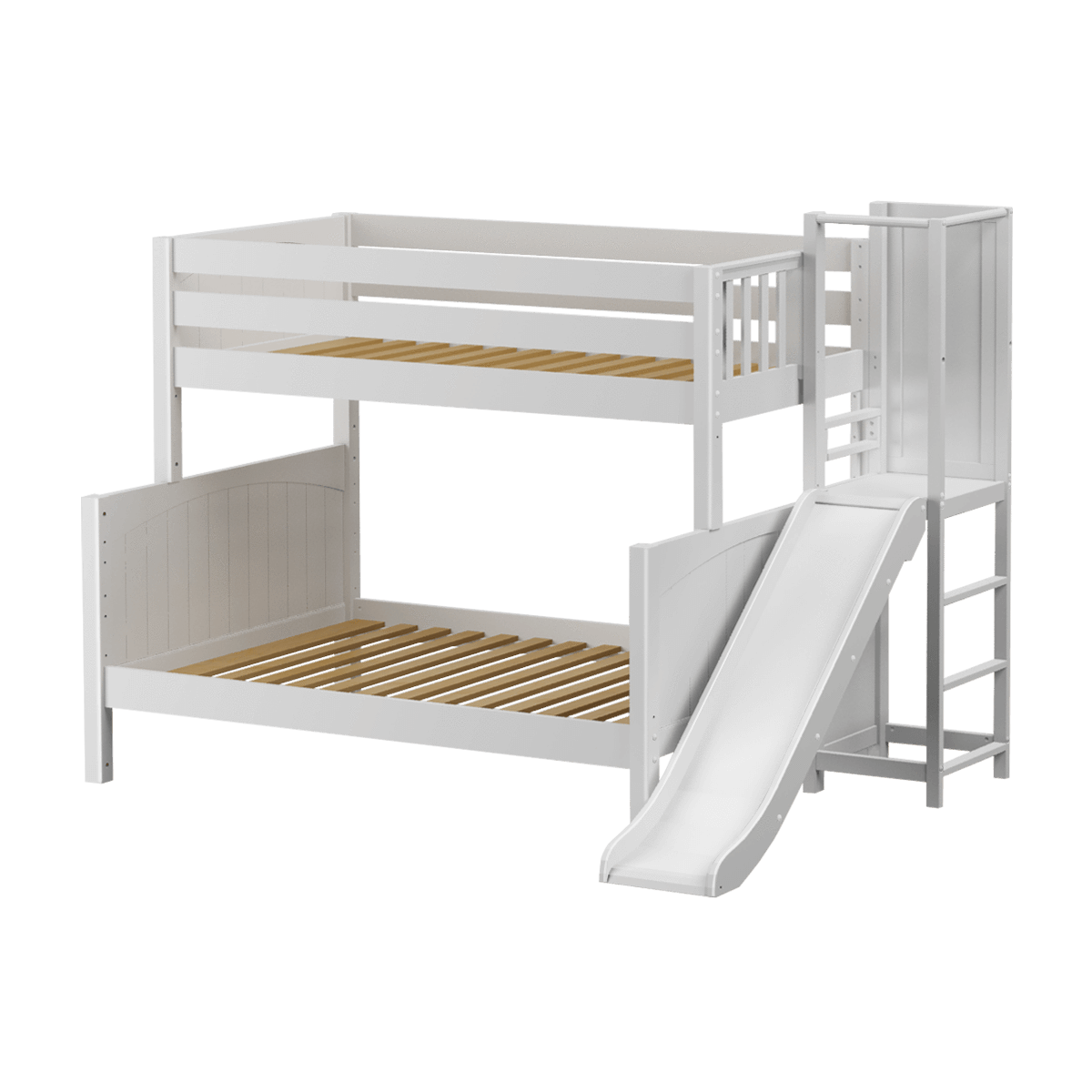 Maxtrix Medium Twin over Full Bunk Bed with Slide Platform