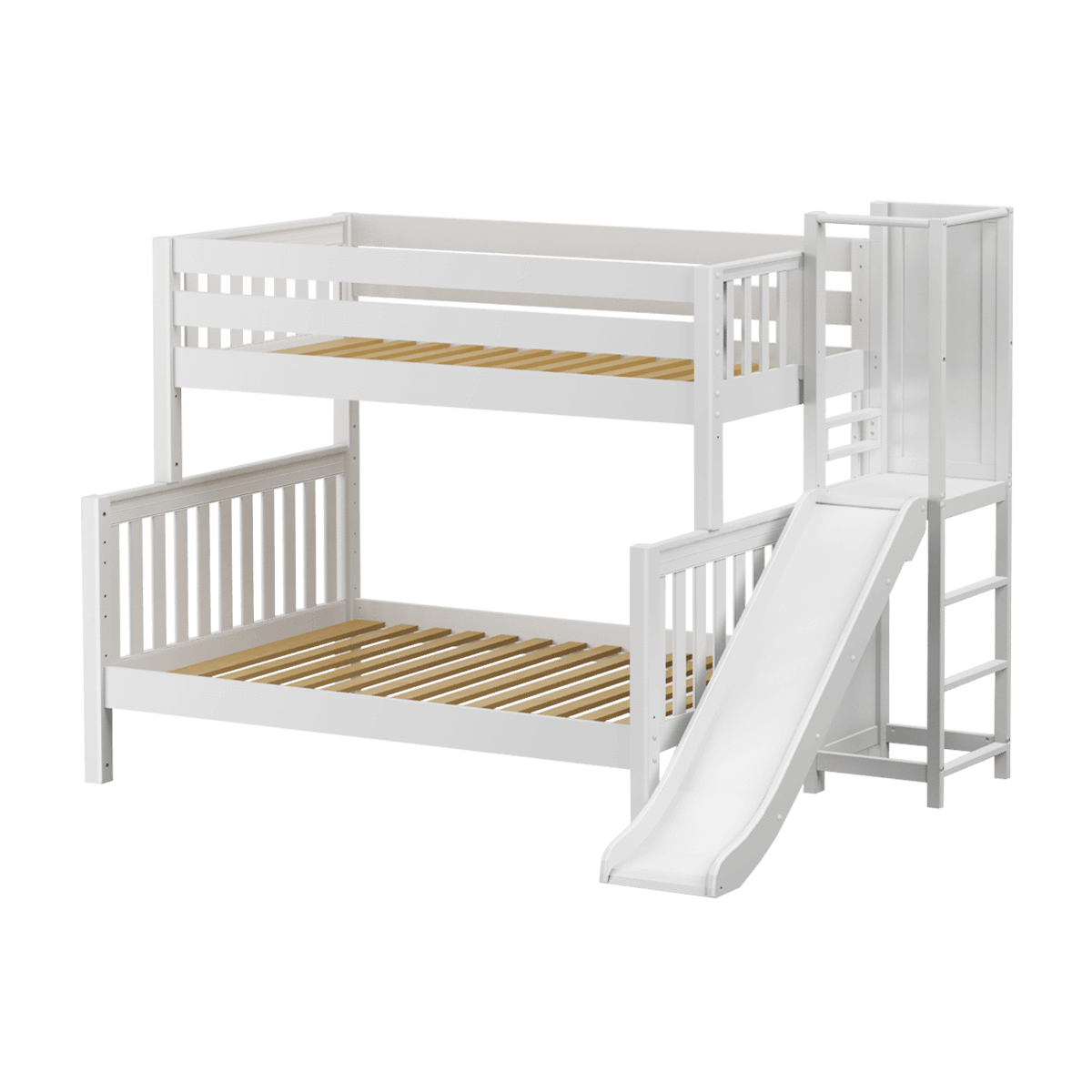 Maxtrix Medium Twin over Full Bunk Bed with Slide Platform