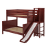 Maxtrix Medium Twin over Full Bunk Bed with Slide Platform