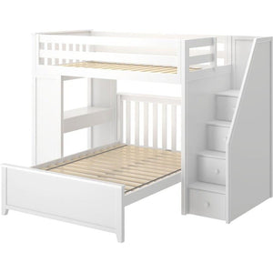Jackpot Deluxe Staircase Loft Bed Desk + Full Bed