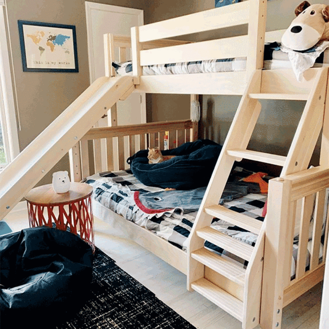 Maxtrix Twin over Full Medium Bunk Bed Slide