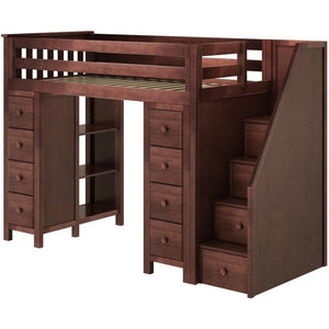 Jackpot Deluxe Staircase Loft Bed Storage + Storage
