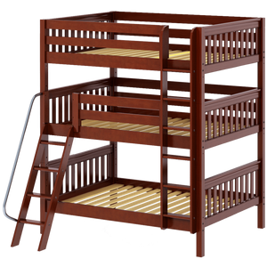 Maxtrix Full Triple Bunk Bed with Straight Ladder