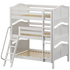 Maxtrix Full Triple Bunk Bed with Straight Ladder