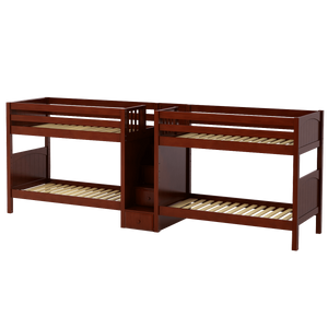 Maxtrix Twin Medium Quadruple Bunk Bed with Stairs