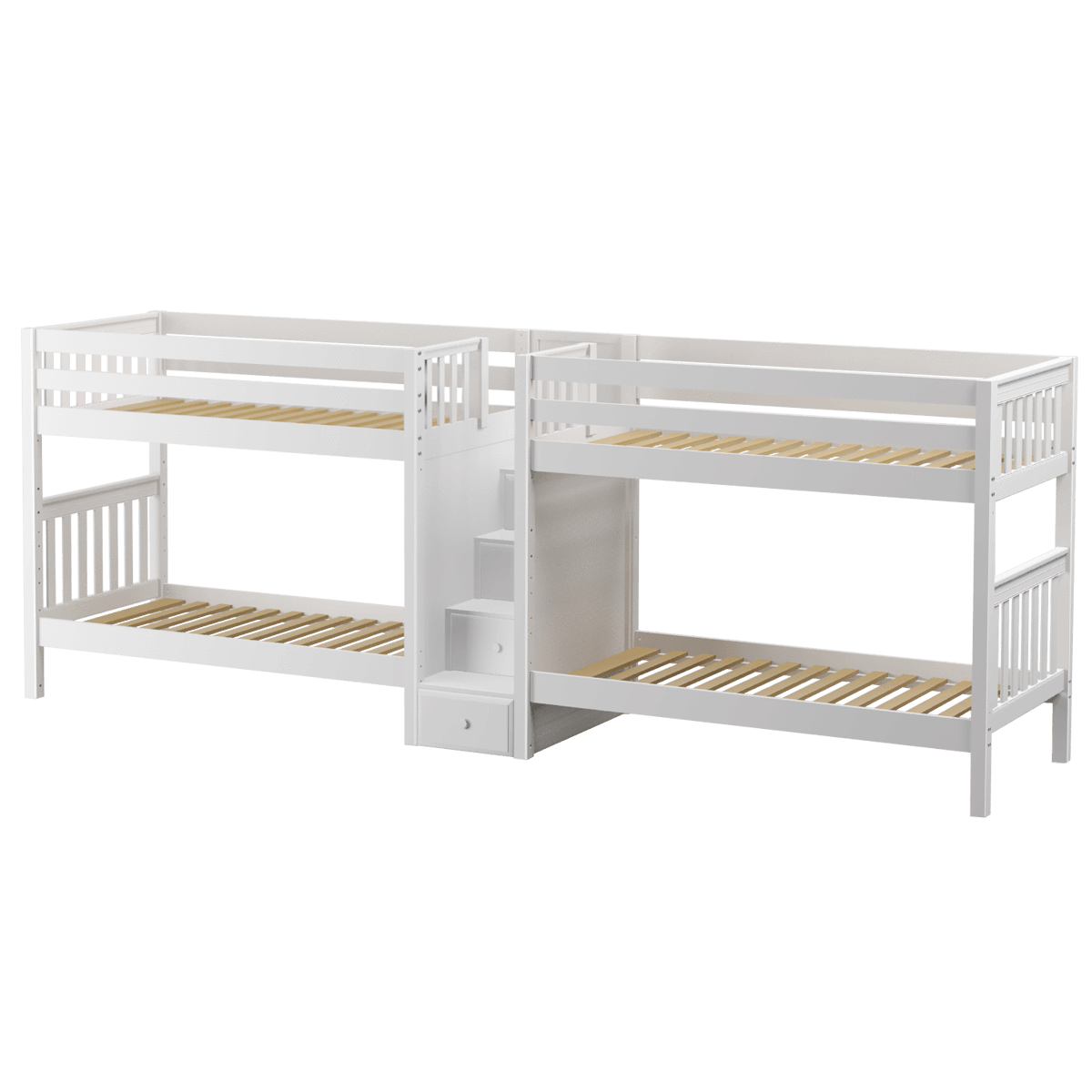 Maxtrix Twin Medium Quadruple Bunk Bed with Stairs