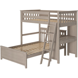 Jackpot Deluxe Leg Loft Bed Study + Full Bed