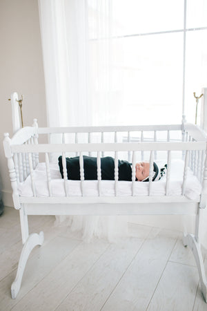 Copper Pearl Newborn Top Knot Hat - Classic