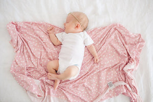 Copper Pearl Knit Swaddle Blanket - Lucy