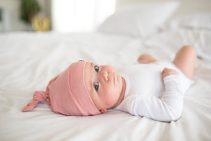 Copper Pearl Newborn Top Knot Hat - Darling