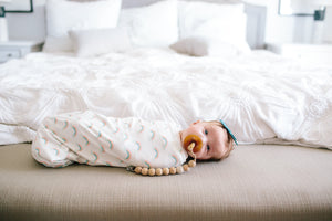 Copper Pearl Knit Swaddle Blanket - Daydream