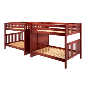 Maxtrix Queen Quadruple High Bunk Bed with Stairs