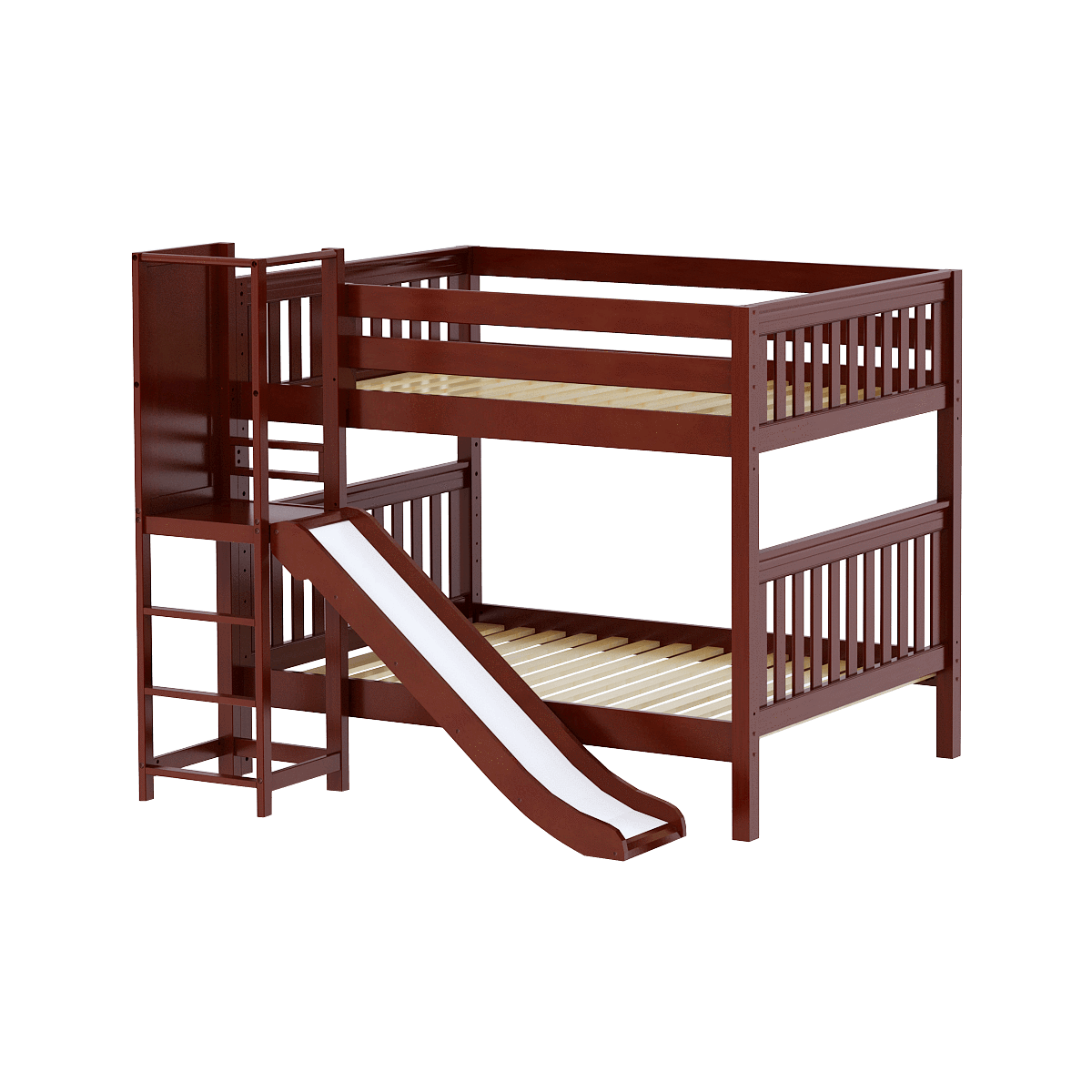 Maxtrix Full Medium Bunk Bed with Slide Platform