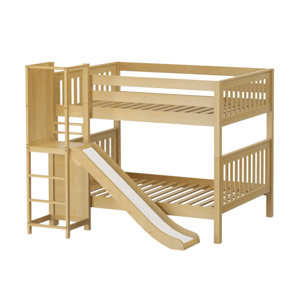 Maxtrix Full Medium Bunk Bed with Slide Platform