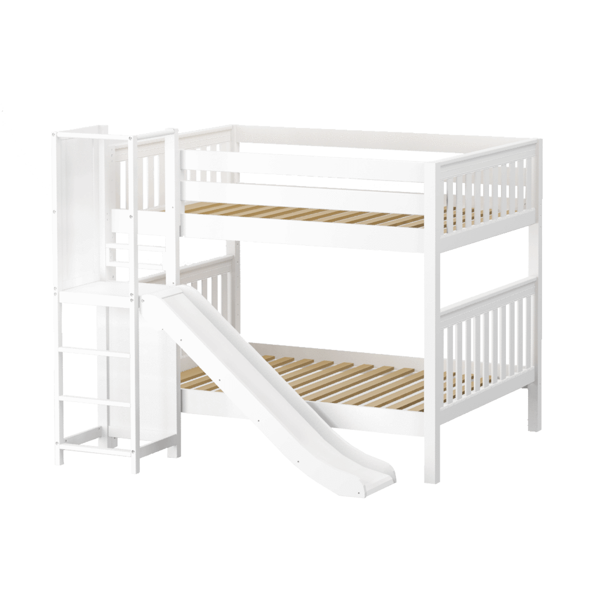 Maxtrix Full Medium Bunk Bed with Slide Platform