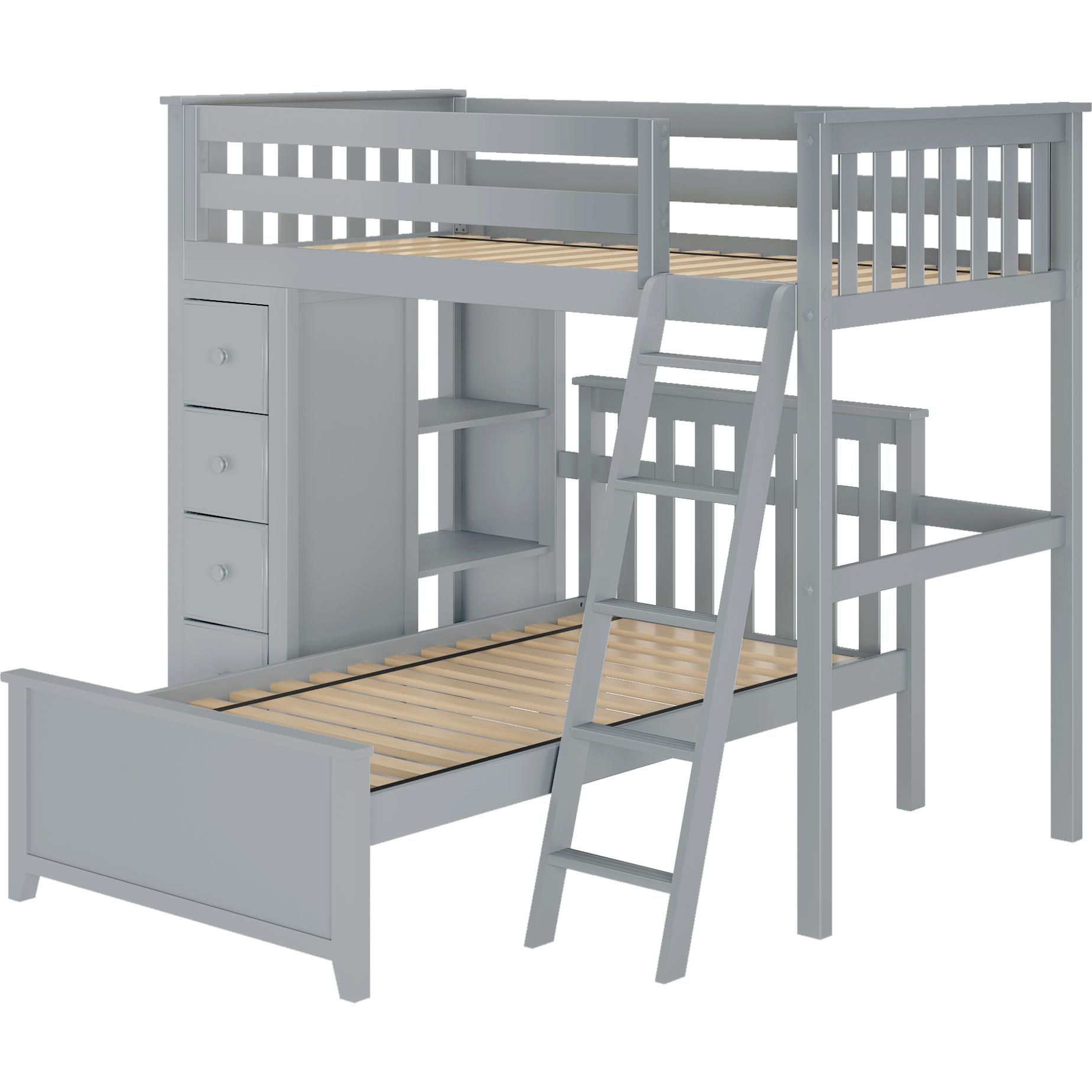 Jackpot Deluxe Leg Loft Bed Storage + Twin Bed