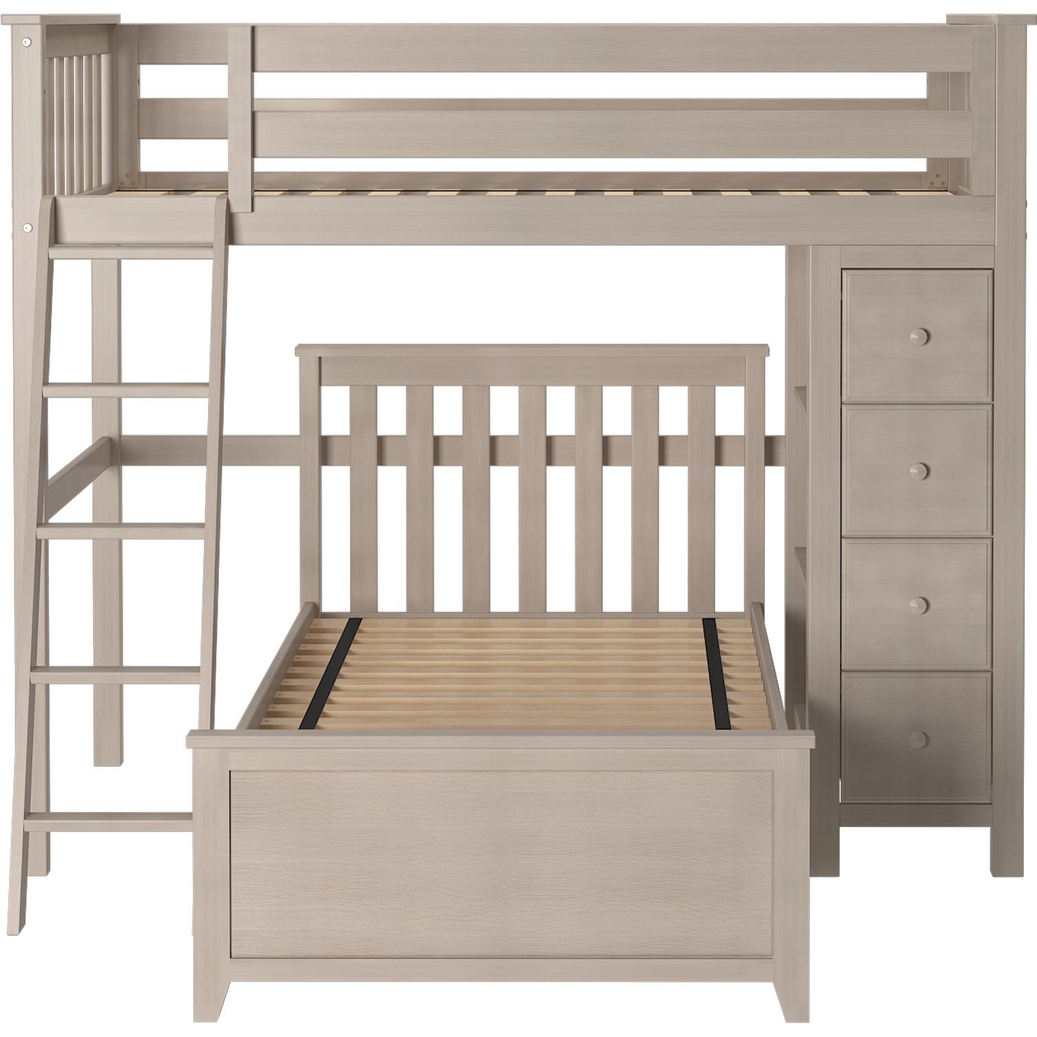 Jackpot Deluxe Leg Loft Bed Storage + Twin Bed