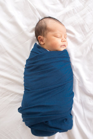 Copper Pearl Knit Swaddle Blanket - River