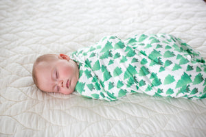 Copper Pearl Knit Swaddle Blanket - Forest