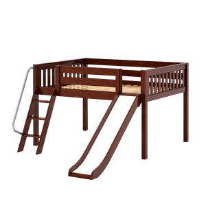 Maxtrix Full Low Loft Bed with Slide