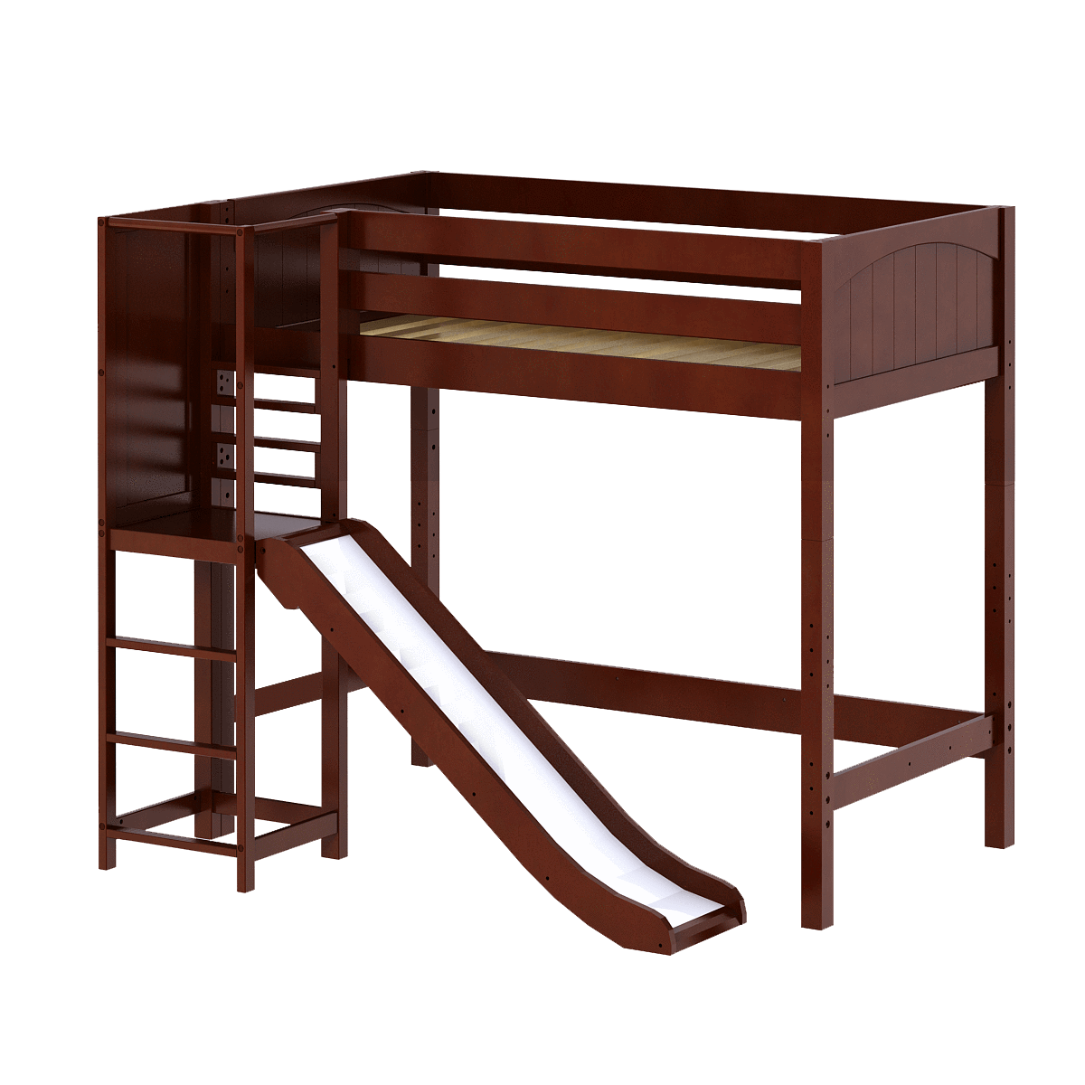 Maxtrix Twin High Loft Bed with Slide Platform