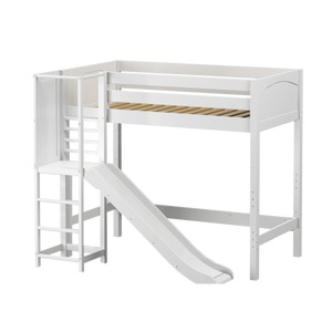 Maxtrix Twin High Loft Bed with Slide Platform