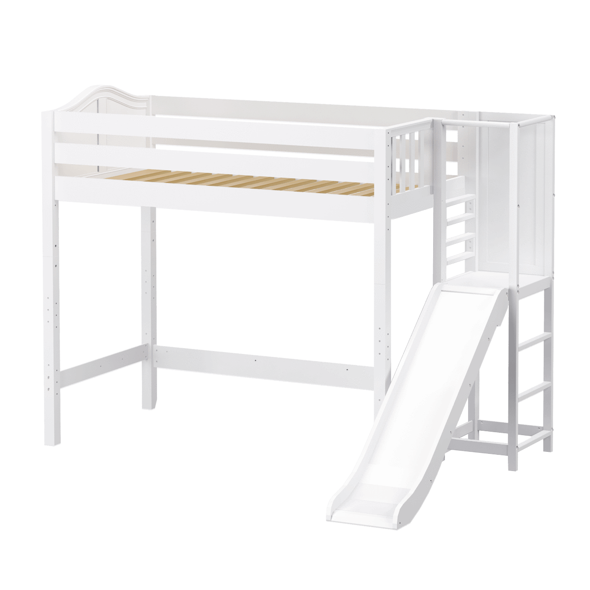 Maxtrix Twin High Loft Bed with Slide Platform