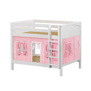 Maxtrix Full Medium Bunk Bed with Straight Ladder + Curtain