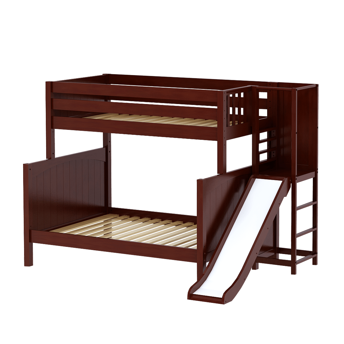 Maxtrix High Twin over Full Bunk Bed with Slide Platform