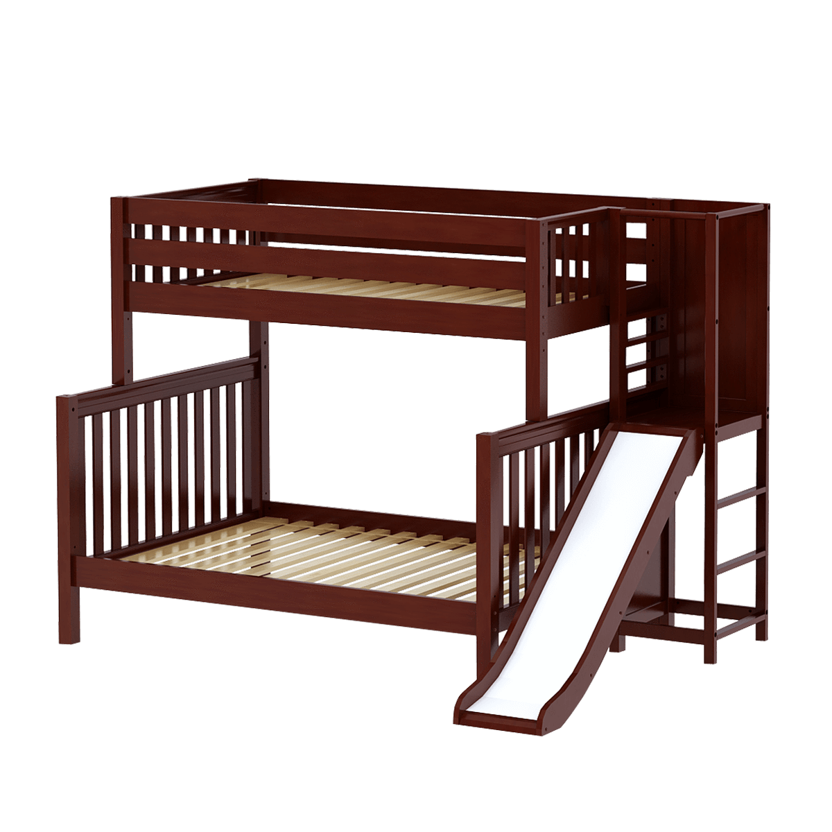 Maxtrix High Twin over Full Bunk Bed with Slide Platform