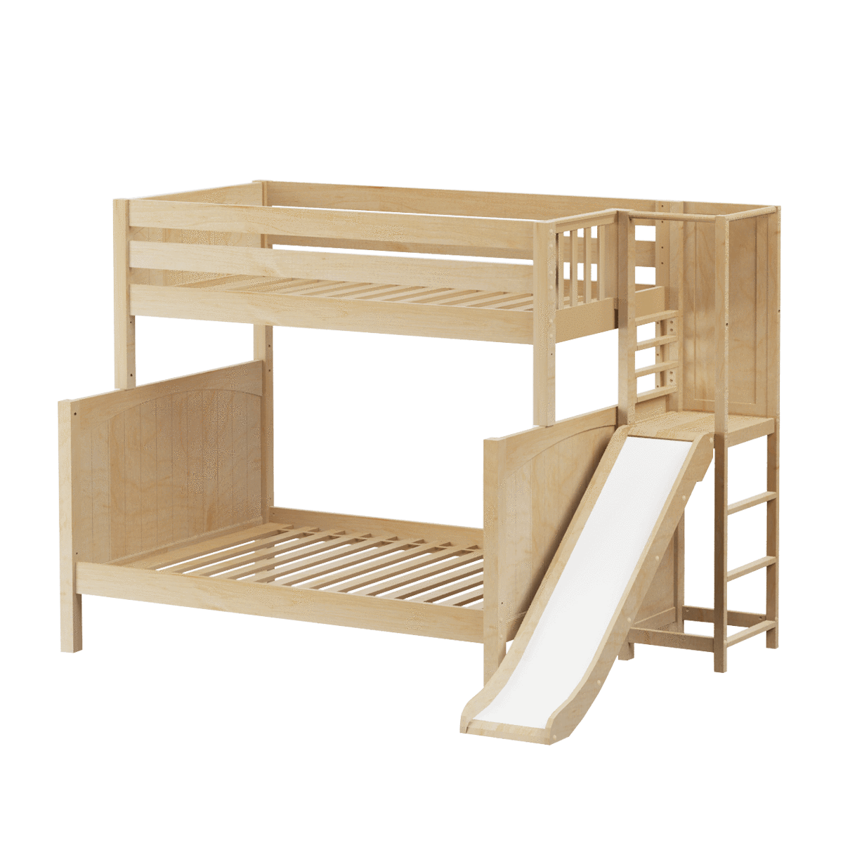 Maxtrix High Twin over Full Bunk Bed with Slide Platform