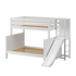 Maxtrix High Twin over Full Bunk Bed with Slide Platform