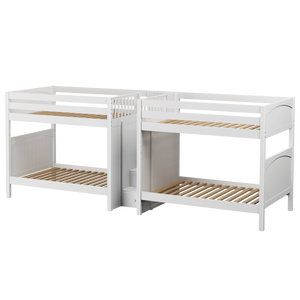 Maxtrix Full High Quadruple Bunk Bed with Stairs