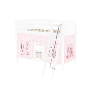 Maxtrix Twin Medium Bunk Bed with Angled Ladder + Curtain